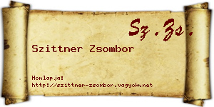 Szittner Zsombor névjegykártya