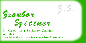 zsombor szittner business card